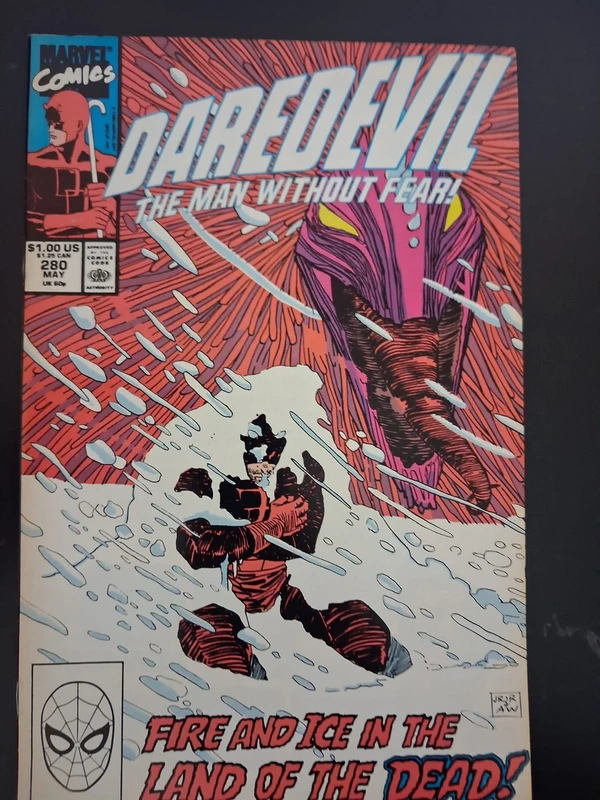 Daredevil #280 – Fire and Ice in the Land of the Dead! — Daredevil Marvel Comics