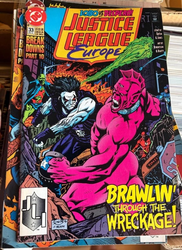 Lobo's Despero! Justice League Europe #33 – Brawlin' Through the Wreckage! — Justice League DC