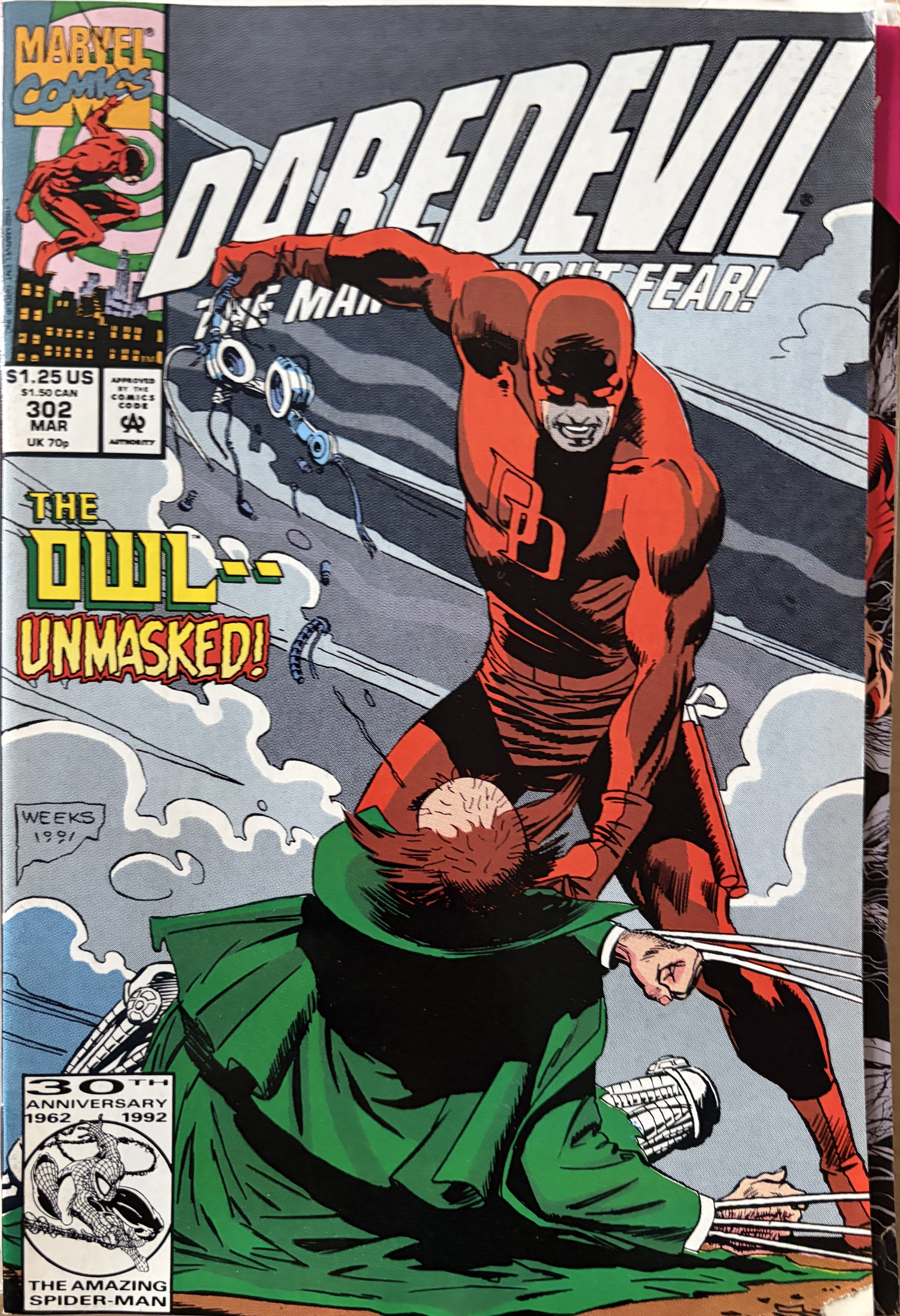 Daredevil #302 – The Owl Unmasked!