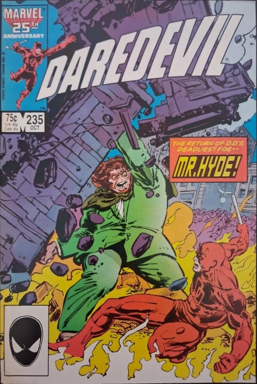 Daredevil #235 – The Return of O.C.'s Deadliest Foe – Mr. Hyde! — Daredevil Marvel