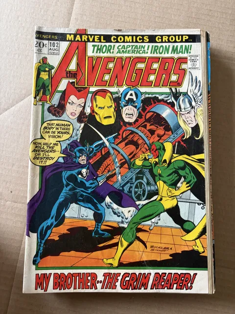 The Avengers #102 – My Brother... the Grim Reaper! — Avengers Marvel Comics Group