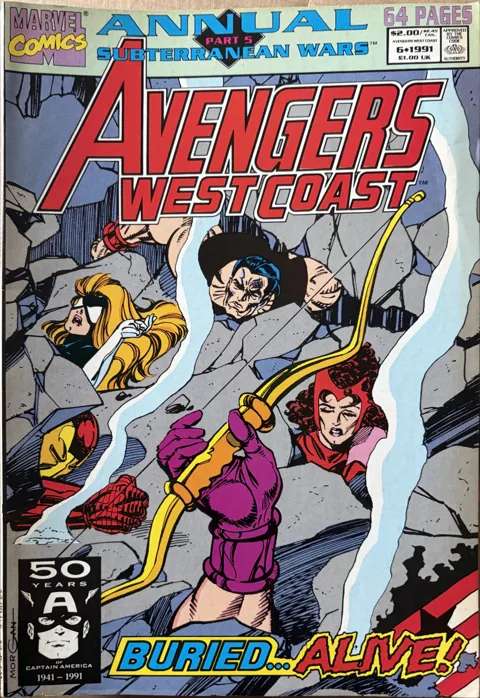 Avengers West Coast Annual Part 5: Subterranean Wars – Buried... Alive! — Avengers West Coast Marvel Comics