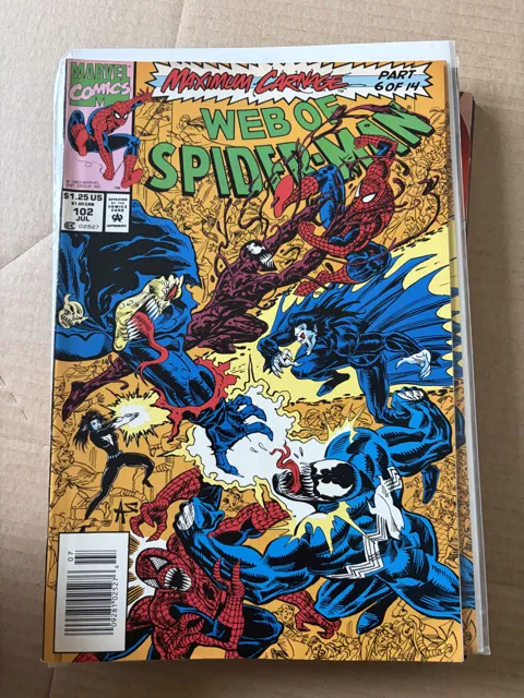 Web of Spider-Man #102 – Maximum Carnage Part 6 of 14 — Web of Spider-Man Marvel Comics