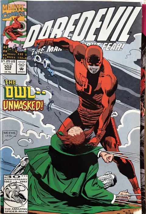 Daredevil #302 – The Owl Unmasked! — Daredevil Marvel Comics