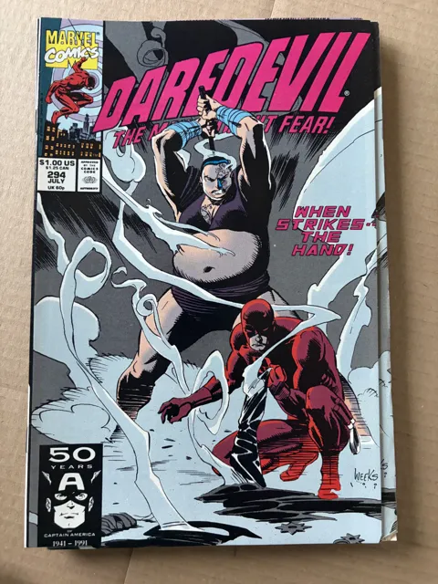 Daredevil #294 – When Strikes the Hand! — Daredevil Marvel Comics