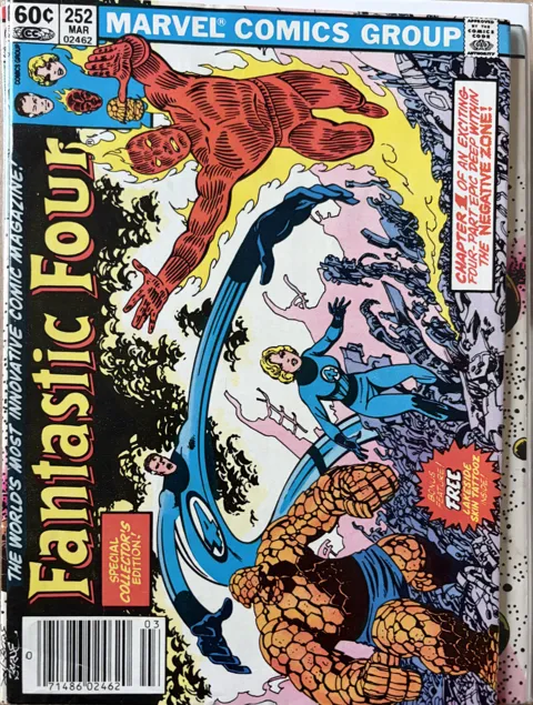 Fantastic Four #252 - with tatoot insert — Fantastic Four Marvel Comics