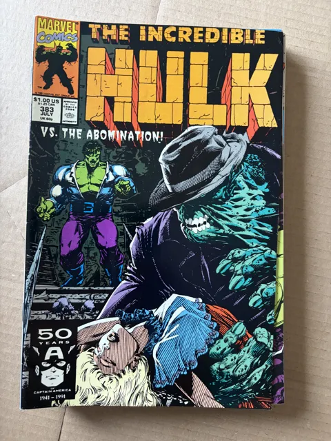 The Incredible Hulk #383 – Vs. the Abomination! — Hulk Marvel Comics